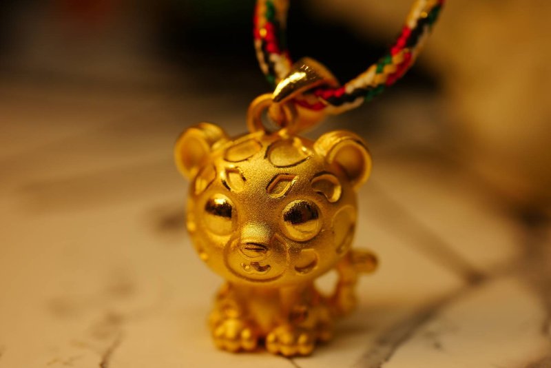 黃金墜子-小虎爺金飾-黃金9999 - 項鍊 - 24k 金 金色