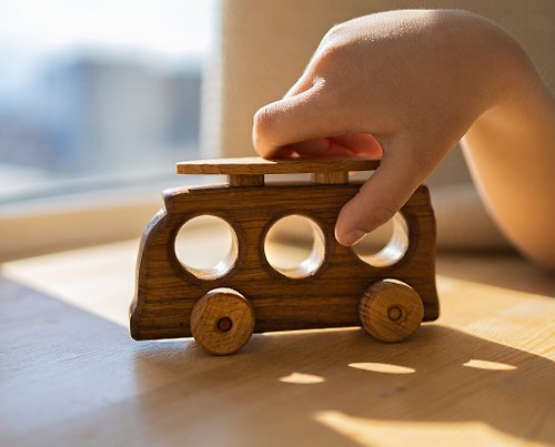 FirebirdWorkshop Wooden bus toy | Push and pull toys | Wooden car | Wooden toys | Montessori toys