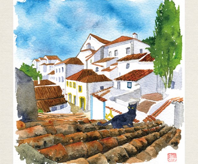 水彩画の小人 (フレーム付き) 水彩画の小人 (フレーム付き) 水彩画 | ZINE gallery