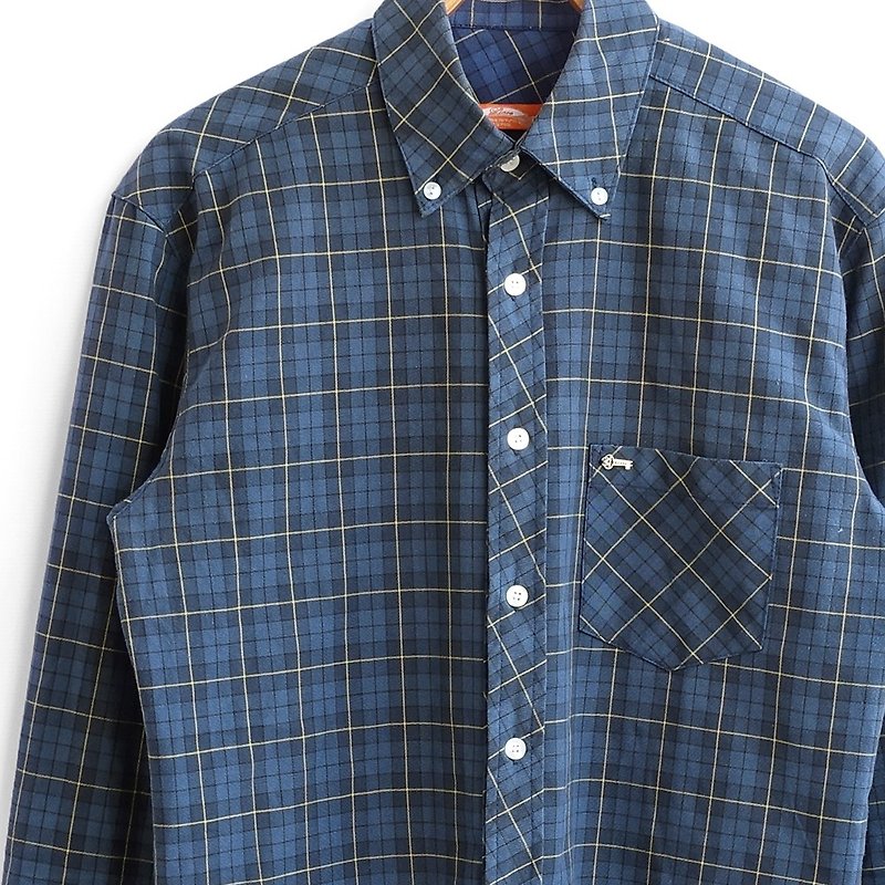 │Slowly │ gentleman - ancient checkered shirt │ vintage. Retro - เสื้อเชิ้ตผู้ชาย - วัสดุอื่นๆ หลากหลายสี