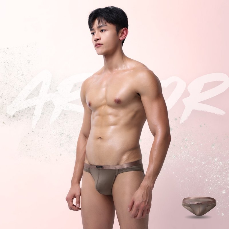 AttentionWear鎧色盾甲三角內褲【摩卡棕】│細邊 快乾透氣 機能 - 男內衣褲 - 尼龍 咖啡色