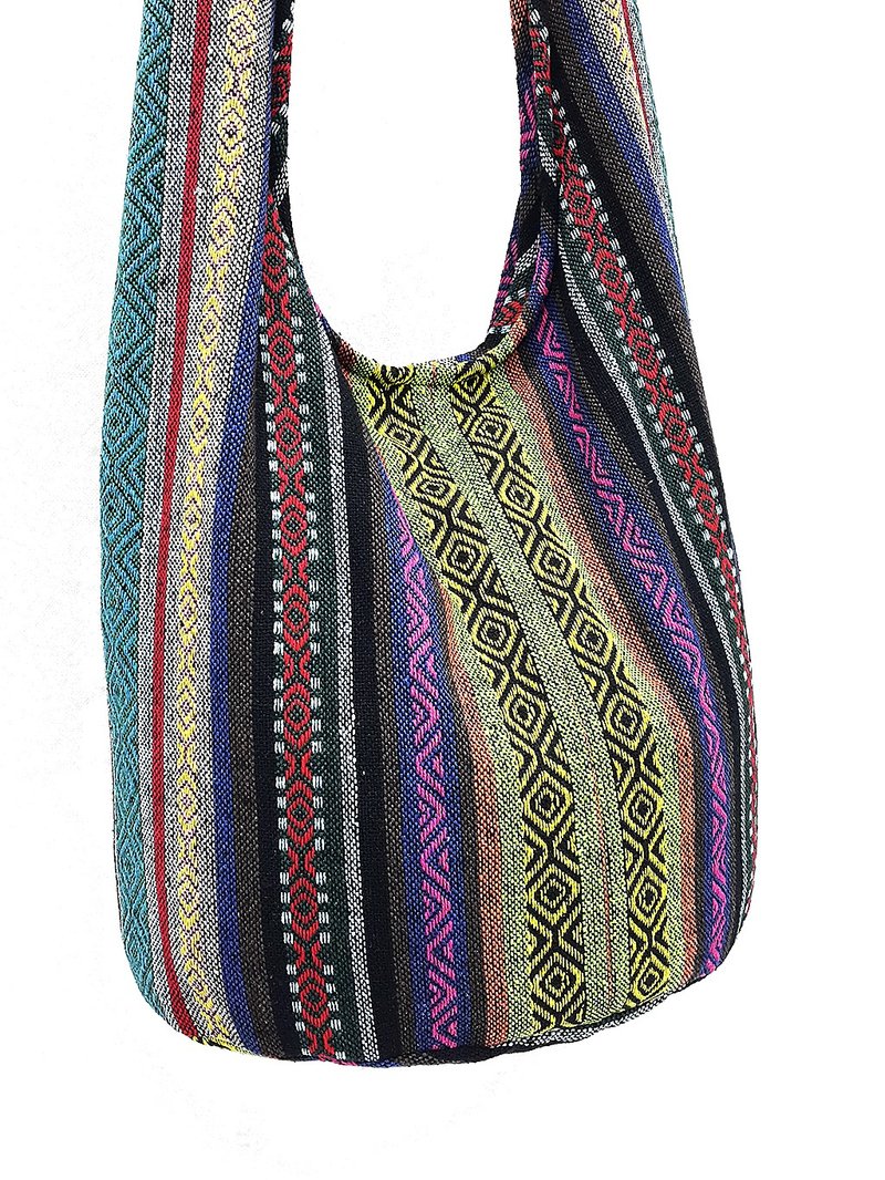 Woven Cotton Bag Boho bag Shoulder bag Crossbody bag Long Strap CWB - 其他 - 棉．麻 多色