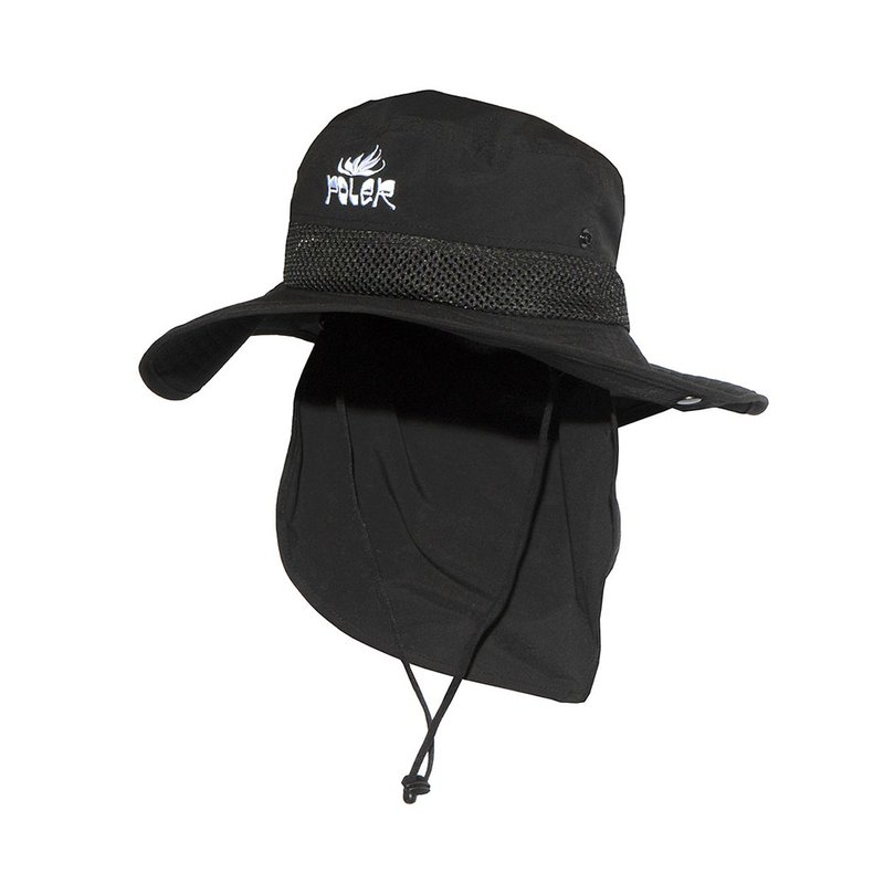 日本限定 POLER 2WAY LONG BRIM SUNGUARD HAT 戰術漁夫帽 黑色 - 帽子 - 其他材質 黑色