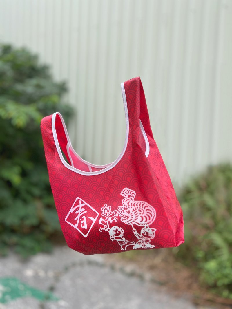 BLR 環保購物袋 TT20 舞龍春 - 手提包/手提袋 - 聚酯纖維 紅色