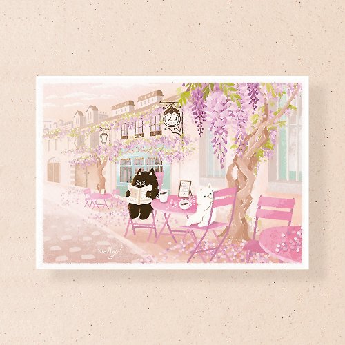 OAO STUDIO postcard-巴黎紫藤咖啡