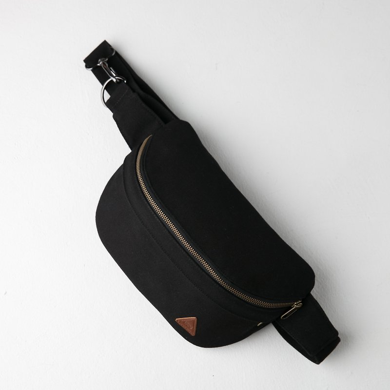Black Crossbody Bag made from Water Repellent Canvas