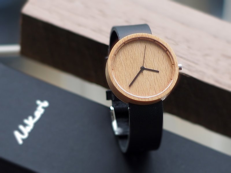 Nakariwatch Beech Black Men size - 女錶 - 木頭 
