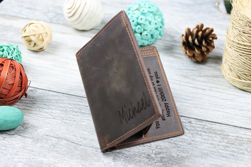 Engraved Trifold Wallet, Custom Wallet, Customized Gift, Christmas Gift Wrapping