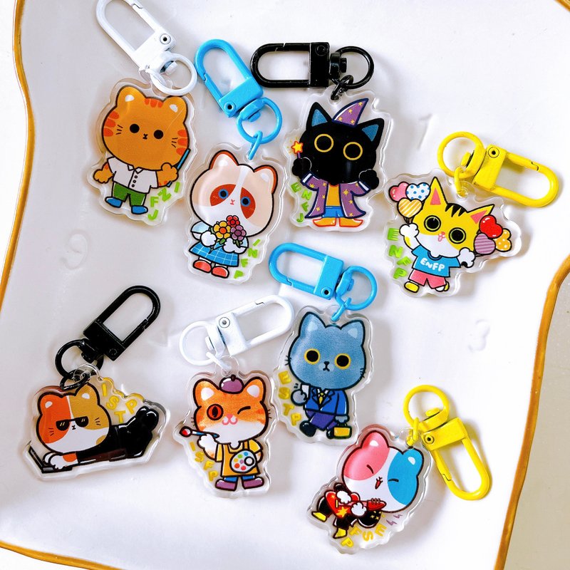 Vivianshen Charm Blind Bag-Cat MBTI - พวงกุญแจ - อะคริลิค 