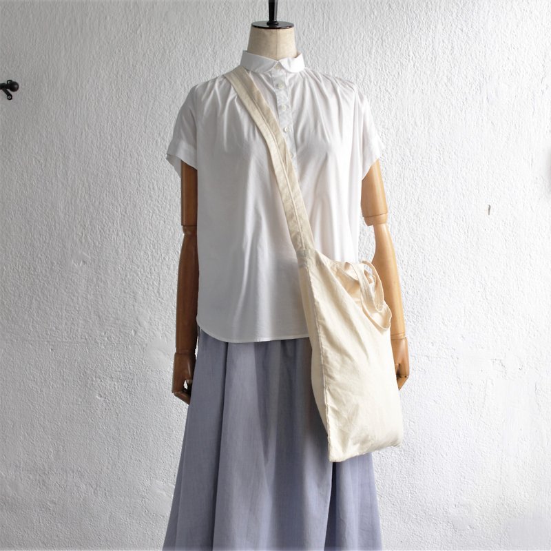 Eco bag / diagonal bag - กระเป๋าแมสเซนเจอร์ - ผ้าฝ้าย/ผ้าลินิน สีทอง