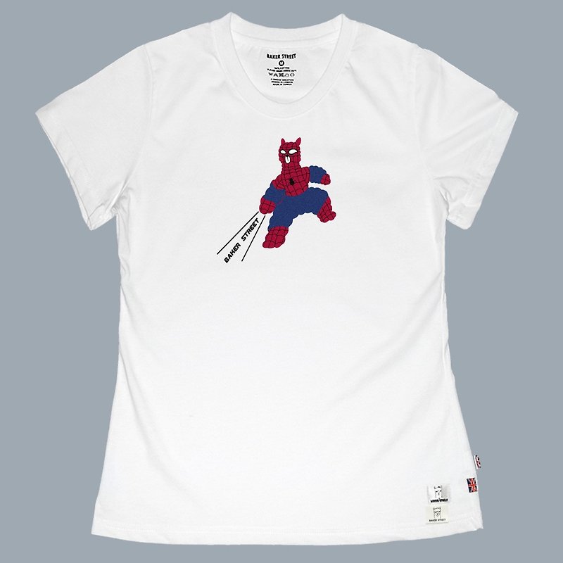 British Fashion Brand -Baker Street- Spider-Alpaca Printed T-shirt