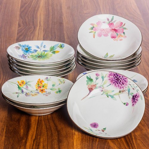 Spot Japan imported Mino-yaki and blue flower flower language ceramic  dinner plate plate tableware set gift gift box - Shop Yakushigama Small  Plates & Saucers - Pinkoi