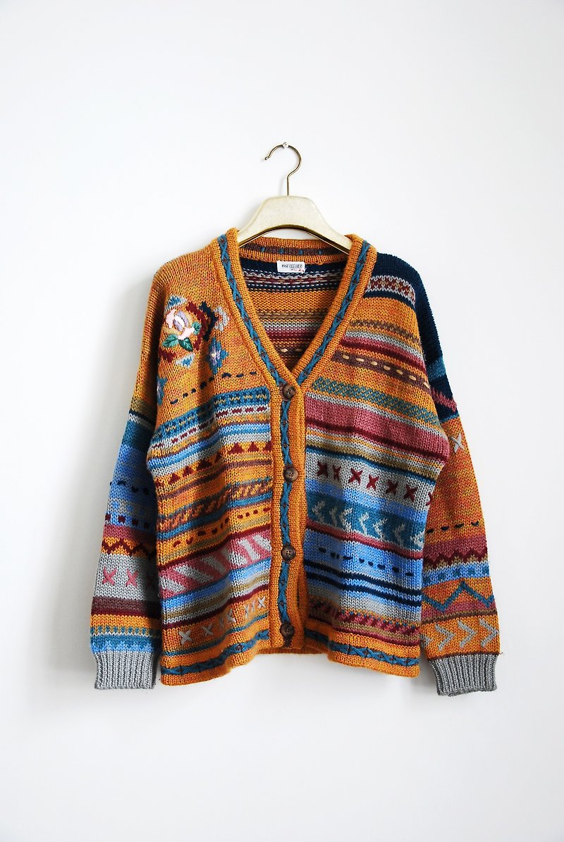 Vintage playful stitching cardigan - Women's Sweaters - Other Materials 