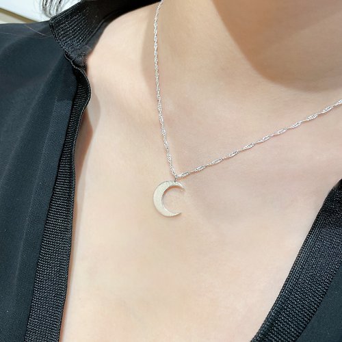 New Moon Talk】925 Sterling Silver·Mystery·Moon Necklace - Shop
