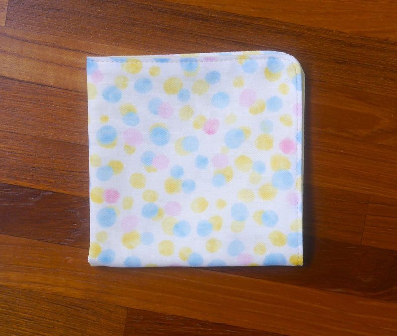 Japanese double yarn handkerchief = watercolor dots = yellow (3 colors in total)