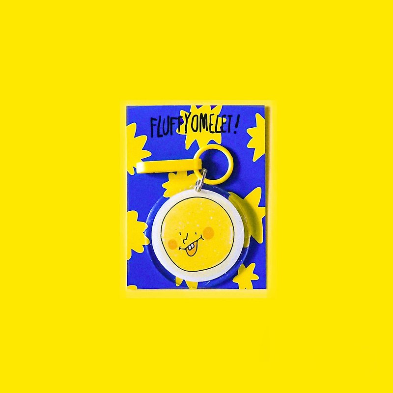 Fluffy Omelet - พวงกุญแจ เข็มกลัด และโฟนกริป ลาย  Sunny - พวงกุญแจ - อะคริลิค สีเหลือง