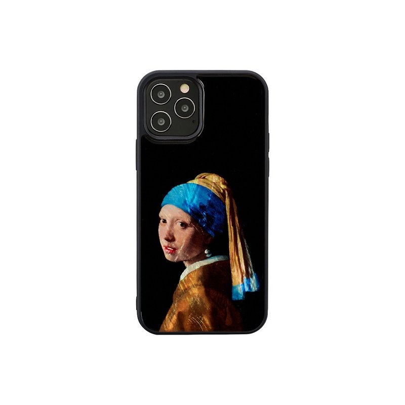 Man&wood iPhone 12 mini 天然貝殼 造型保護殼-珍珠耳環少女 - 手機殼/手機套 - 貝殼 多色