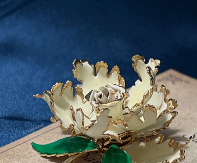 グッズ アンティークワーナー クリームホワイトアンドナイトフラワー