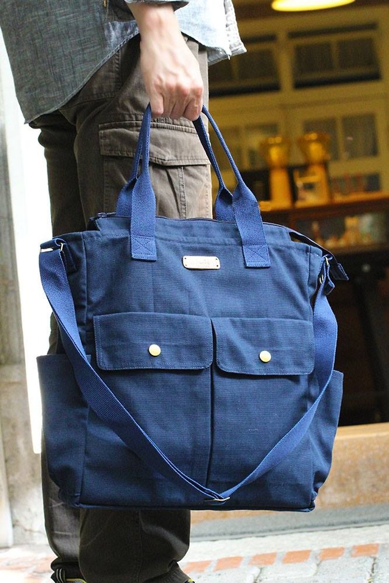 Side Bag Shoulder Bag Messenger Bag Three-purpose Bag Casual - Messenger Bags & Sling Bags - Cotton & Hemp Black