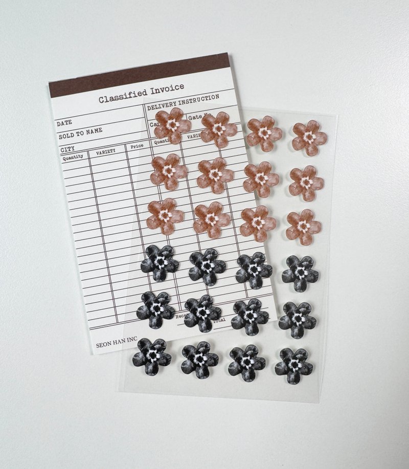 Water Color Petals with Kiss Cut Sticker - 貼紙 - 紙 