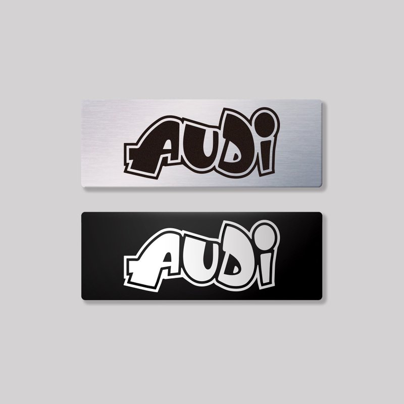 AUDI/HHP/鋁牌飾貼 SunBrother孫氏兄弟 - 貼紙 - 鋁合金 