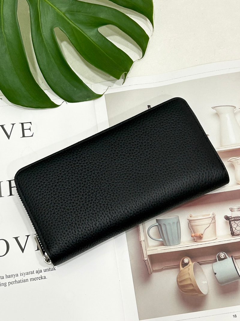 Hand a gift long clip - Wallets - Faux Leather Black