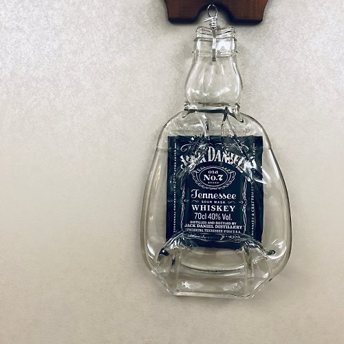 Flat Wine Bottle Art 瓶瓶禮 Jack Daniels 傑克丹尼威士忌 吊飾 壁掛