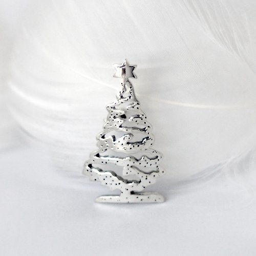 箭儒工房 聖誕樹 / 925純銀胸針-聖誕禮物
