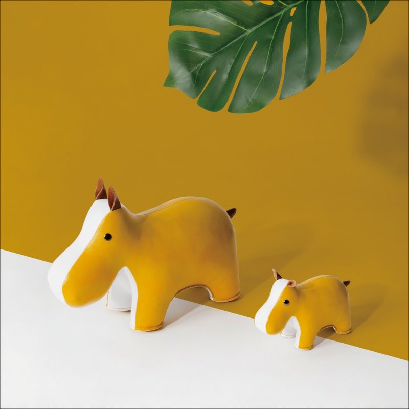 Zuny - Hippo - Bookend - Items for Display - Faux Leather Multicolor