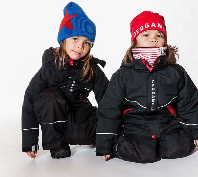 【北歐童裝】瑞典有機棉兒童帽子6歲以上 紅/字母 - 嬰兒帽子/髮帶 - 棉．麻 紅色