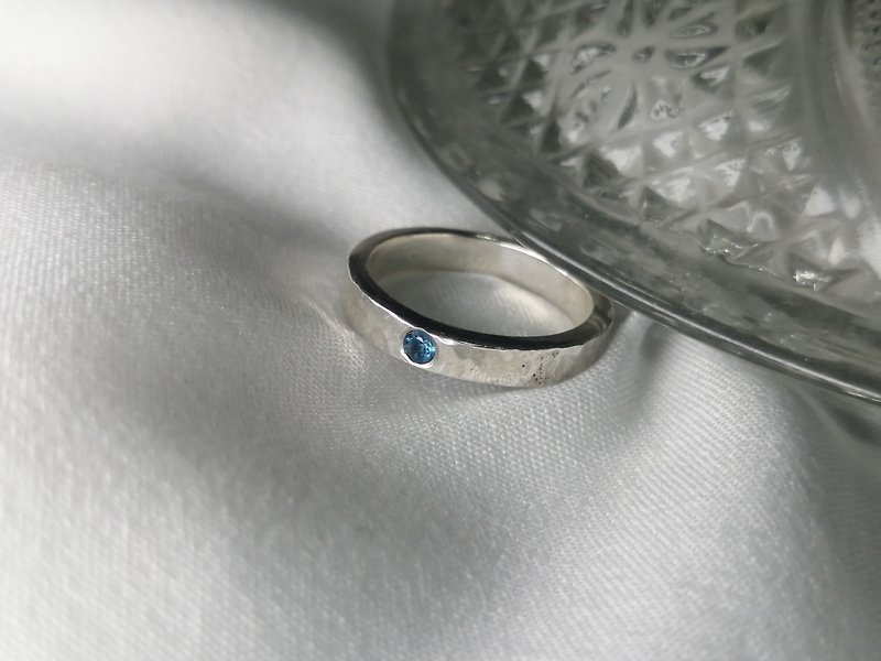 Gemstone ring water ripple ring 925 Silver Stone ruby sapphire handmade Valentine&#39;s Day gift