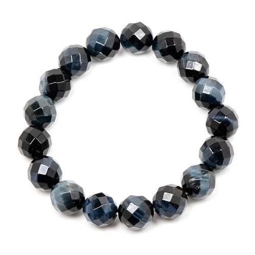 正佳珠寶 Gemsrich Jewelry 【正佳珠寶】藍虎眼 經典鑽切 11-12mm 藍虎眼角度手珠