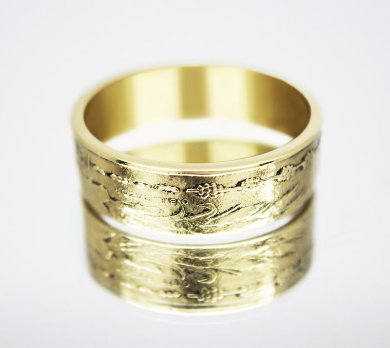 West African States Coin Ring 5 francs 1976 coin rings for men coin rings gift - 戒指 - 其他金屬 