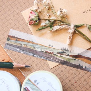 ☁ ☁ chirp Kyrgyzstan watercolor painted paper tape - autumn scenery