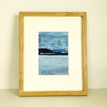 水墨画 松の木 スチール製フレーム 約52cm x 45cm ya-00165.jpg