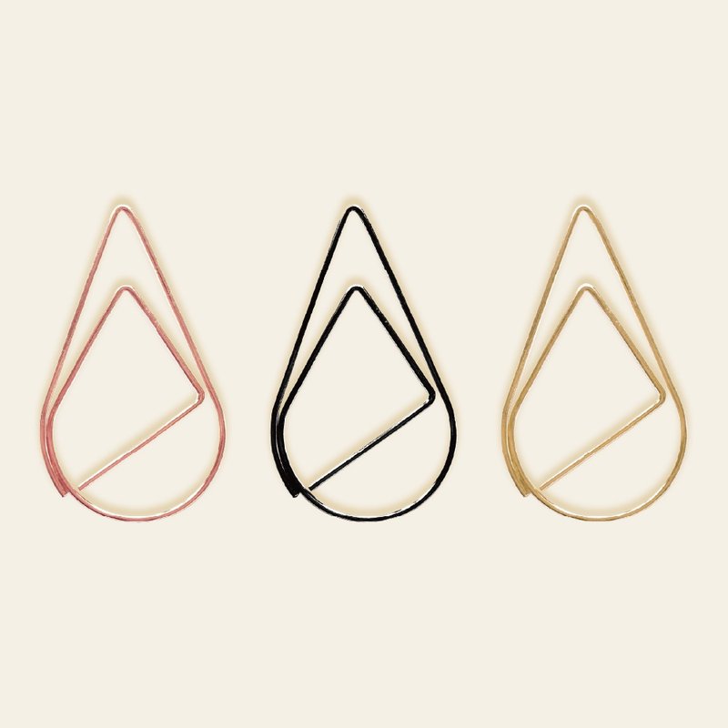 Simple Life Series CZ-775 Large Water Drop Paperclip 4 Pack - อื่นๆ - โลหะ 