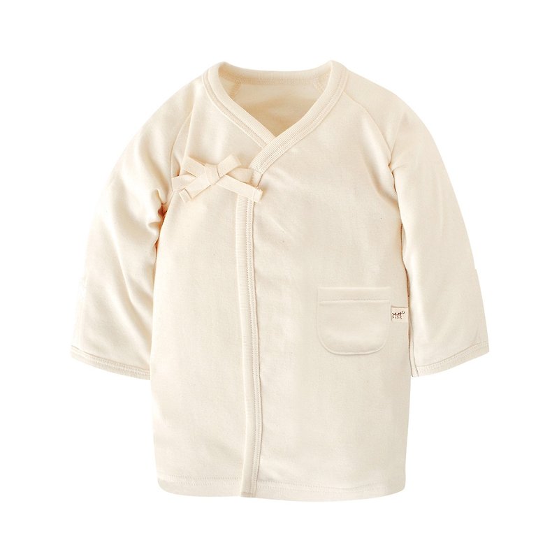 [SISSO Organic Cotton] Four Seasons Soft Cotton Reversed Sleeve Baby Belly Clothes 3M 6M - Tops & T-Shirts - Cotton & Hemp White