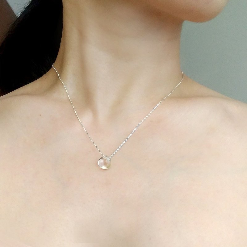 Sn012-Sincere is Spirit-Pure Silver Natural Crystal Necklace - Necklaces - Silver Silver