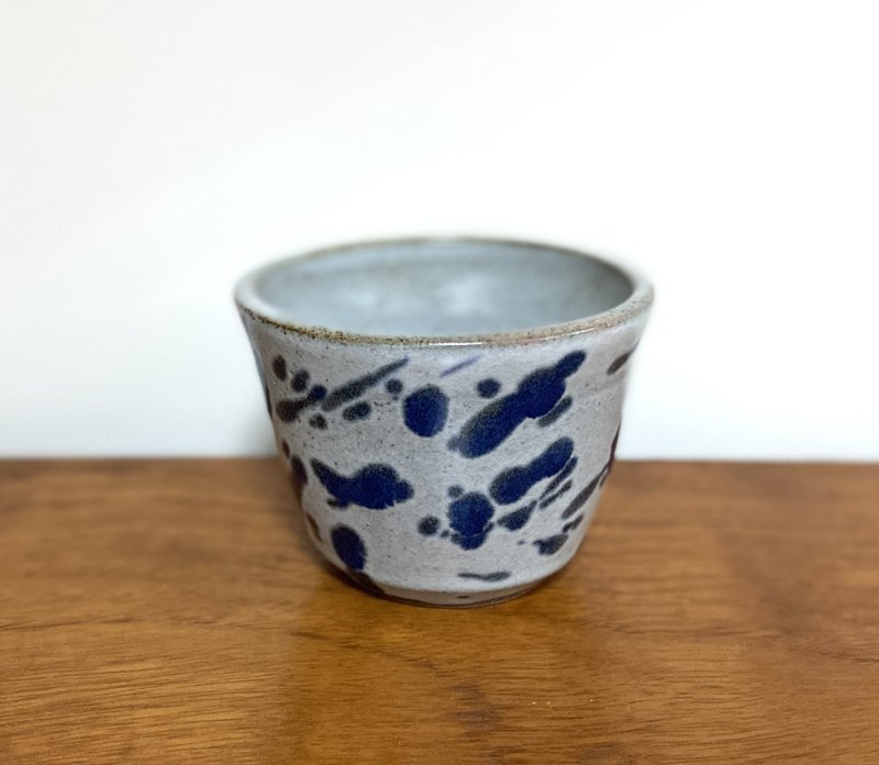 Drip Blue Ink Cup/Water Cup/Coffee Cup - Cups - Pottery 