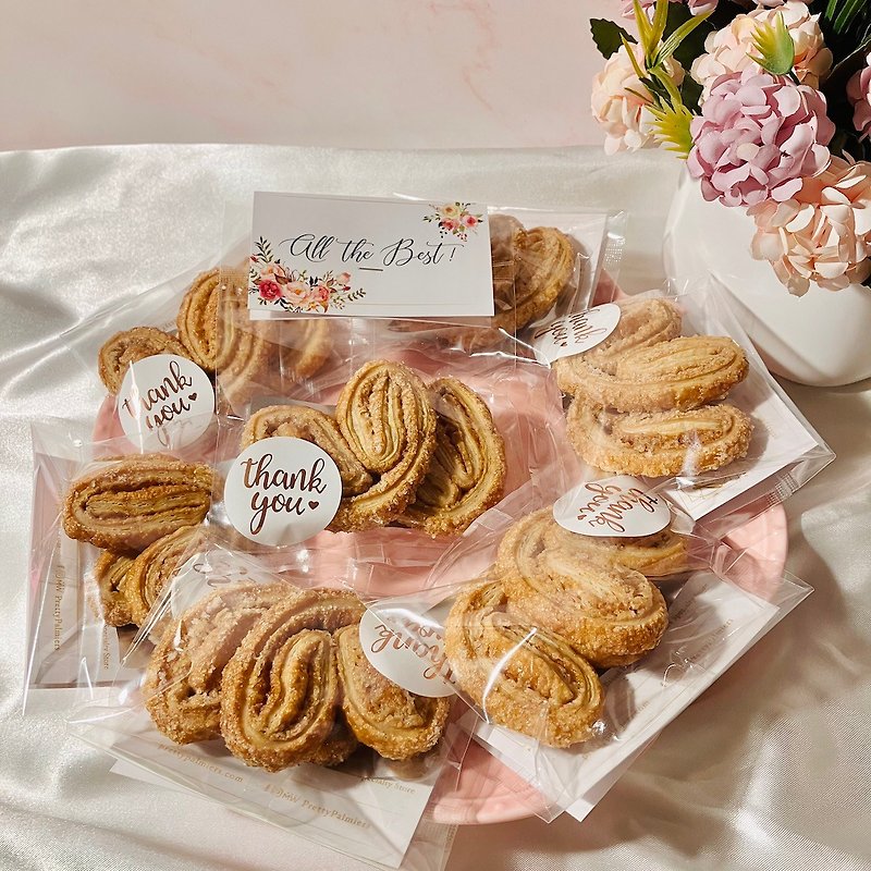 Golden Palmier (Gift Pack) | Farewell Gift | Wedding Favors - Handmade Cookies - Fresh Ingredients 