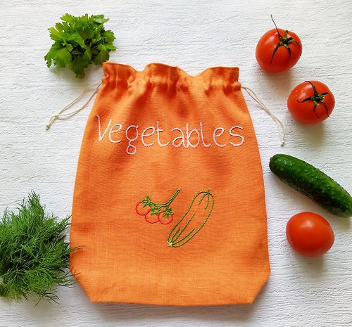 Daloni Vegetable bags for storage, Eco friendly produce bags, Linen storage bags