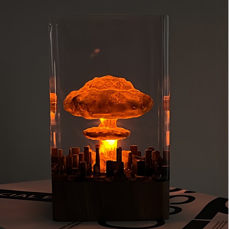 Oppenheimer atomic bomb explosion scene | Creative handmade decorative lamp - โคมไฟ - เรซิน 