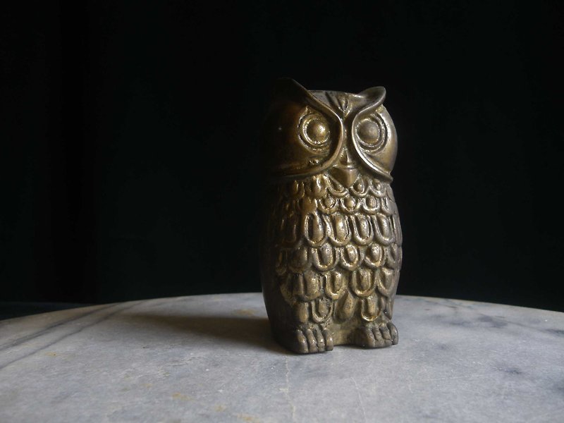 [OLD-TIME] Early Taiwan-made Owl Bronze Ornament
