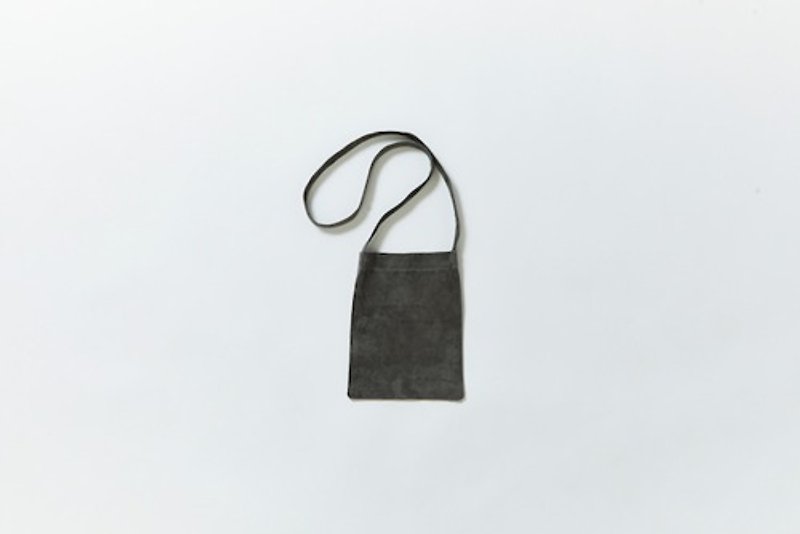 Leather Shoulder Bag Mini Dark Gray | Men&#39;s Women&#39;s Pigskin Clutch Bag 2WAY Present