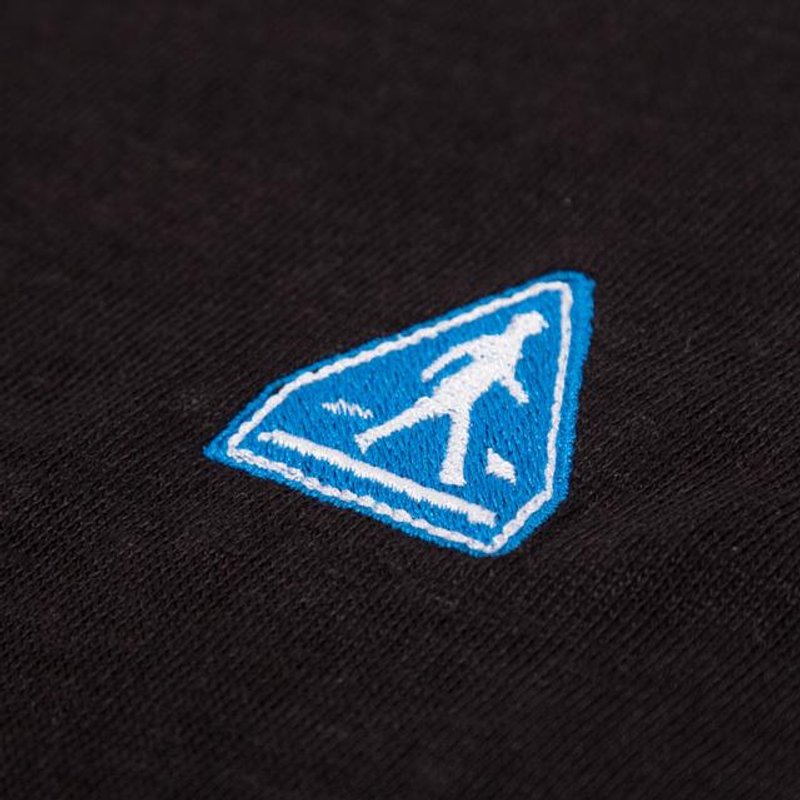 リネンのサラサラ生地使用。 かわいい刺繍の　交通マーク Tシャツ　レディースフリー サイズ　Tcollector - 女 T 恤 - 棉．麻 黑色