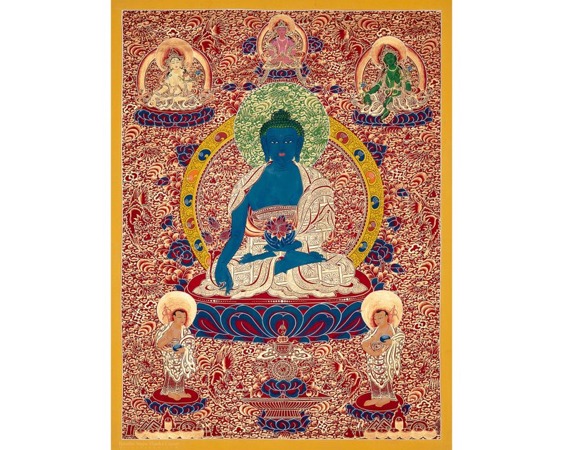 薬師如来 癒しと慈悲のタンカ - ウォールデコ・壁紙 - その他の素材 多色