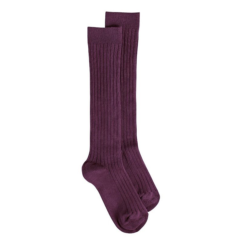 Condor Little Prince Classic Knee Socks-197 Burgundy (Kids/Adults) - Socks - Cotton & Hemp Purple