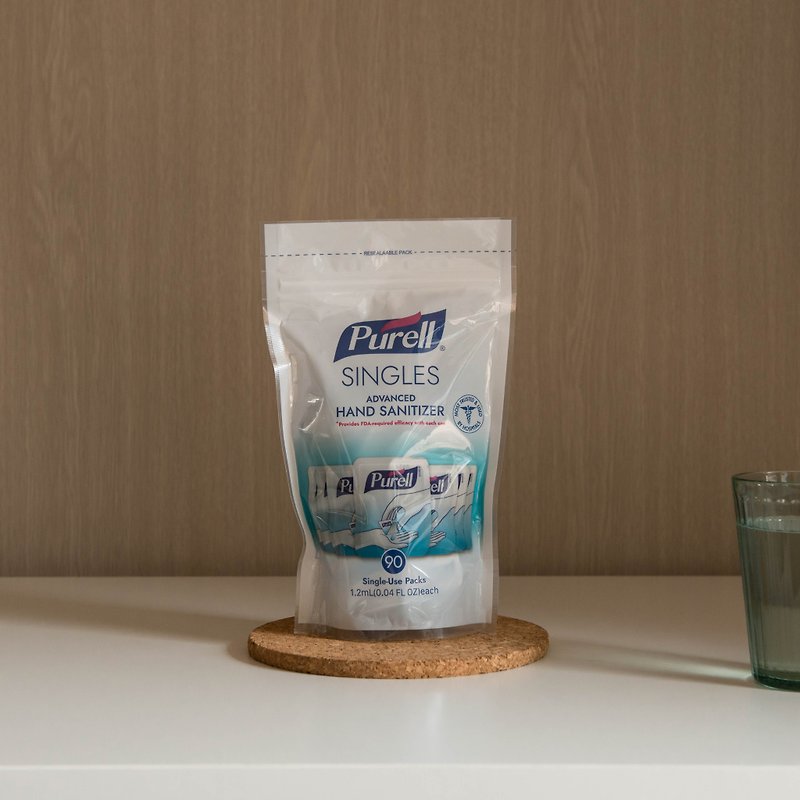 PURELL SINGLES Advanced Hand Sanitizer 90 Single-Use Gel - Hand Soaps & Sanitzers - Concentrate & Extracts Blue