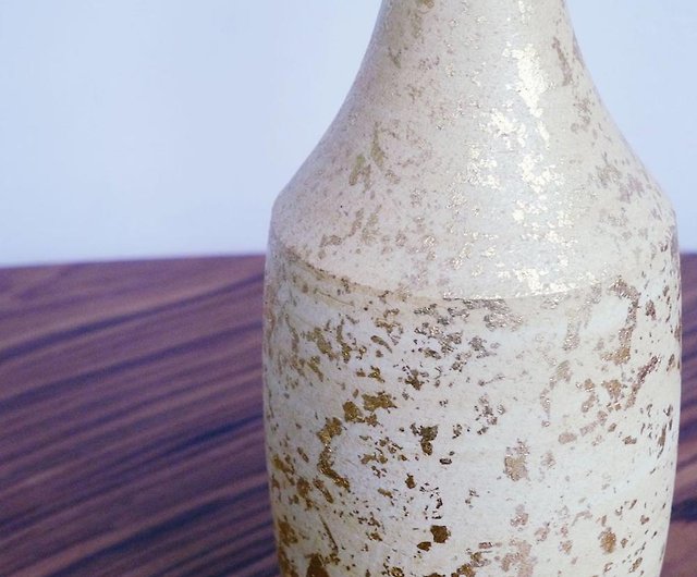 貴古窯刷目金彩陶花瓶- 設計館一人＋本是生活家花瓶/花器- Pinkoi