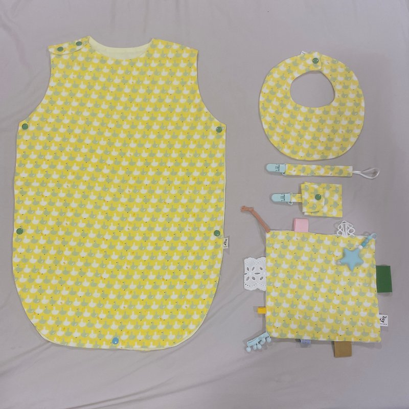Newborn 5-piece set - Yiyi - ของขวัญวันครบรอบ - ผ้าฝ้าย/ผ้าลินิน สีเหลือง